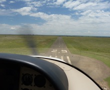 On final - Bothaville airport, South Africa