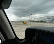 Taxiing, Ostende, Belgie