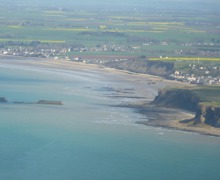 The artificial port with the beach Gold in the back