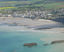 The remains of the artificial harbour