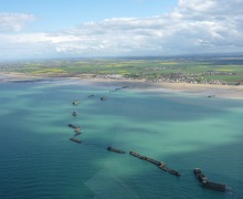 The remains of the artificial harbour