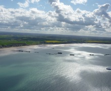 The remains of the artificial harbour