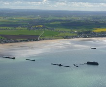 The remains of the artificial harbour