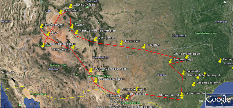 Trip #2: Texas, New Mexico, Colorado, Utah, Arizona