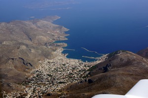 Kalymnos island, north of Gyali and Nisyros islands