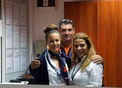 Vey pleasant team of people looking after me at Lesvos Myitilini airport